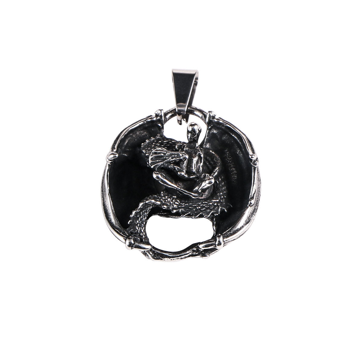 Design Dragon Mother Game Muse Like Necklace Men's Stainless Steel Pendant