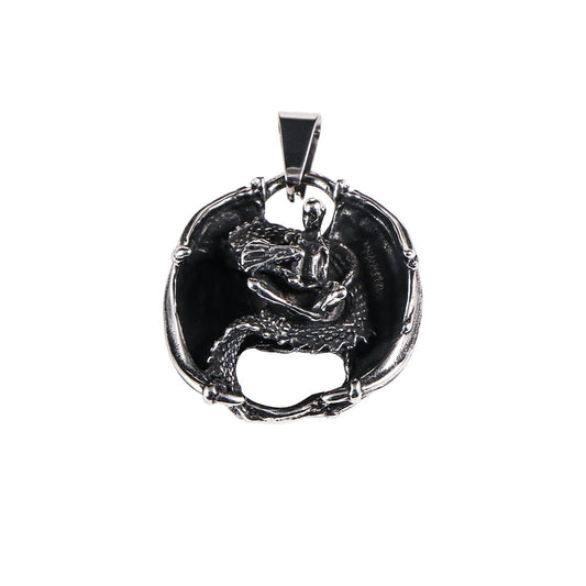 Design Dragon Mother Game Muse Like Necklace Men's Stainless Steel Pendant