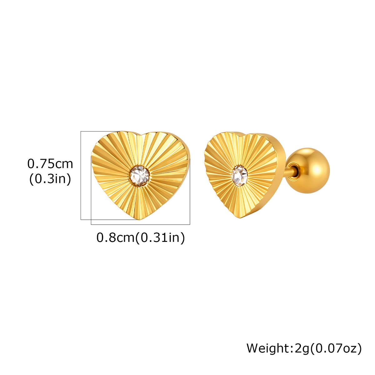 Stainless Steel Zircon Earrings