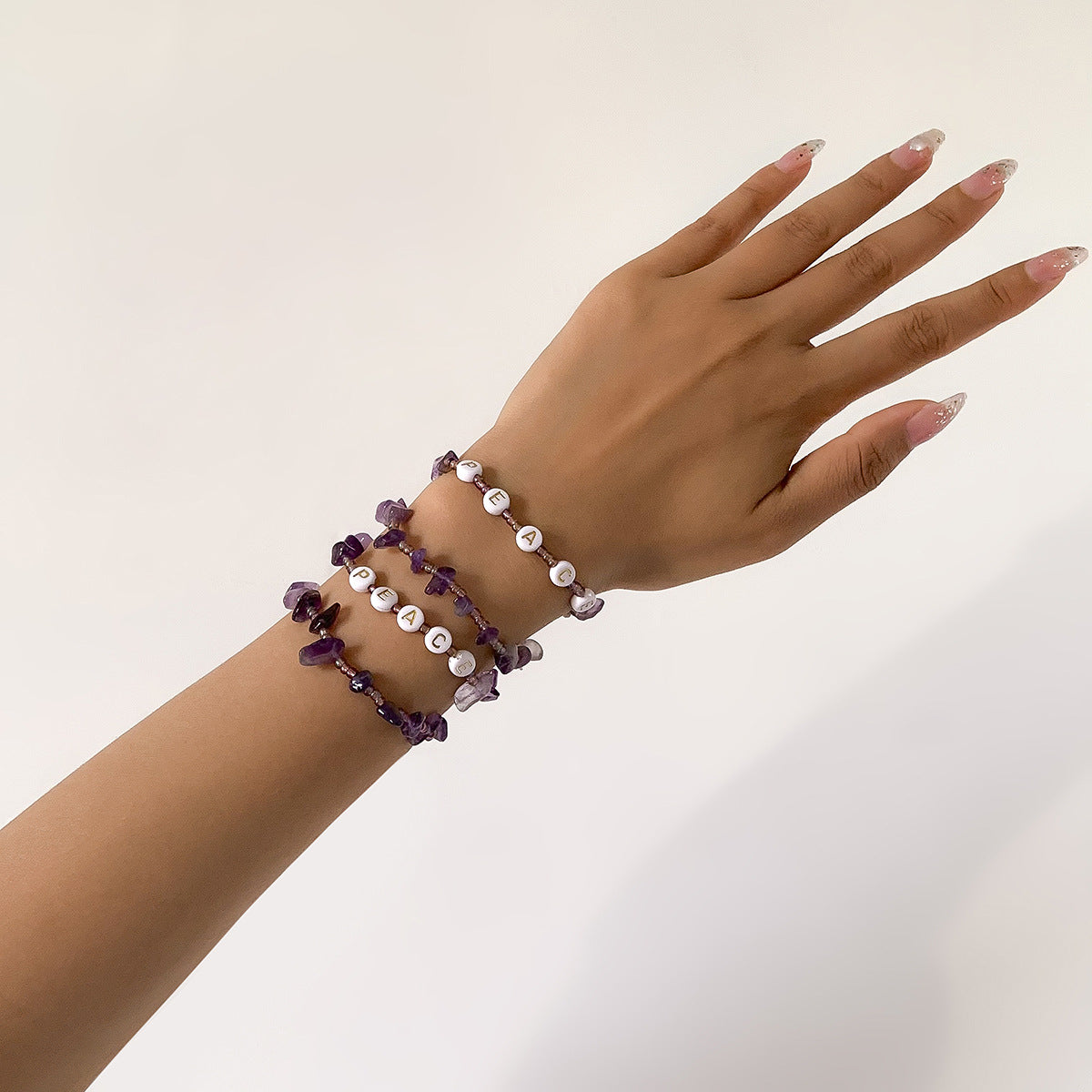 Planderful Vienna Verve Imitation Crystal Elastic Bracelet For Women Beaded National Style Statement Jewelry