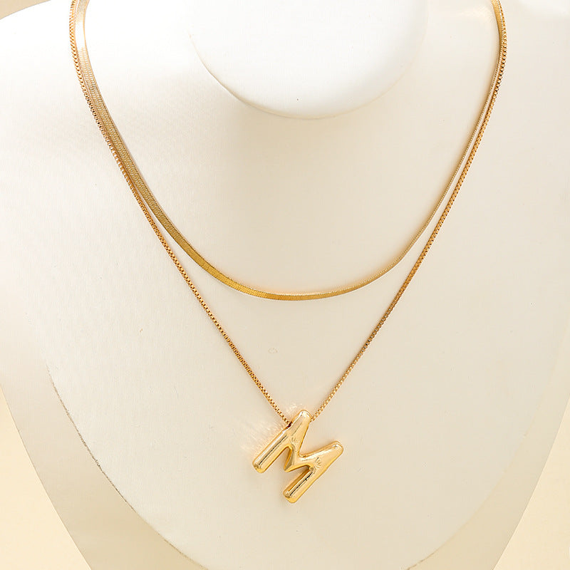 Planderful Vienna Verve Necklace – Fashionable Minimalist Double Layer Design