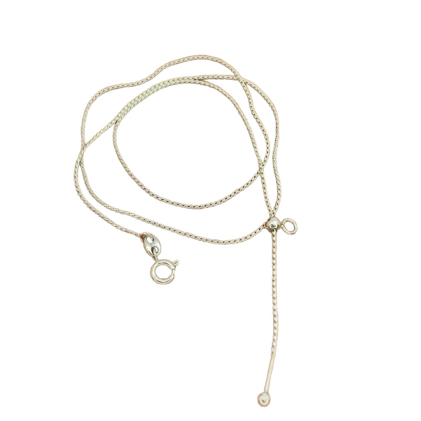 Planderful Jewelry Adjustable Collarbone Necklace in Steel Beads for Men and Women, Dainty Modern Look