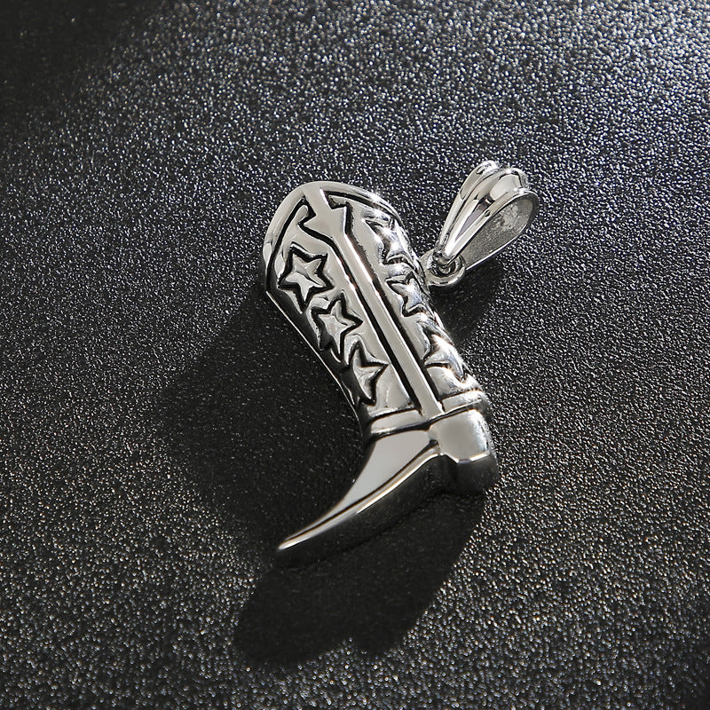 Star Pattern Boots Titanium Steel Men's Pendant - Planderful Collection's Everyday Genie