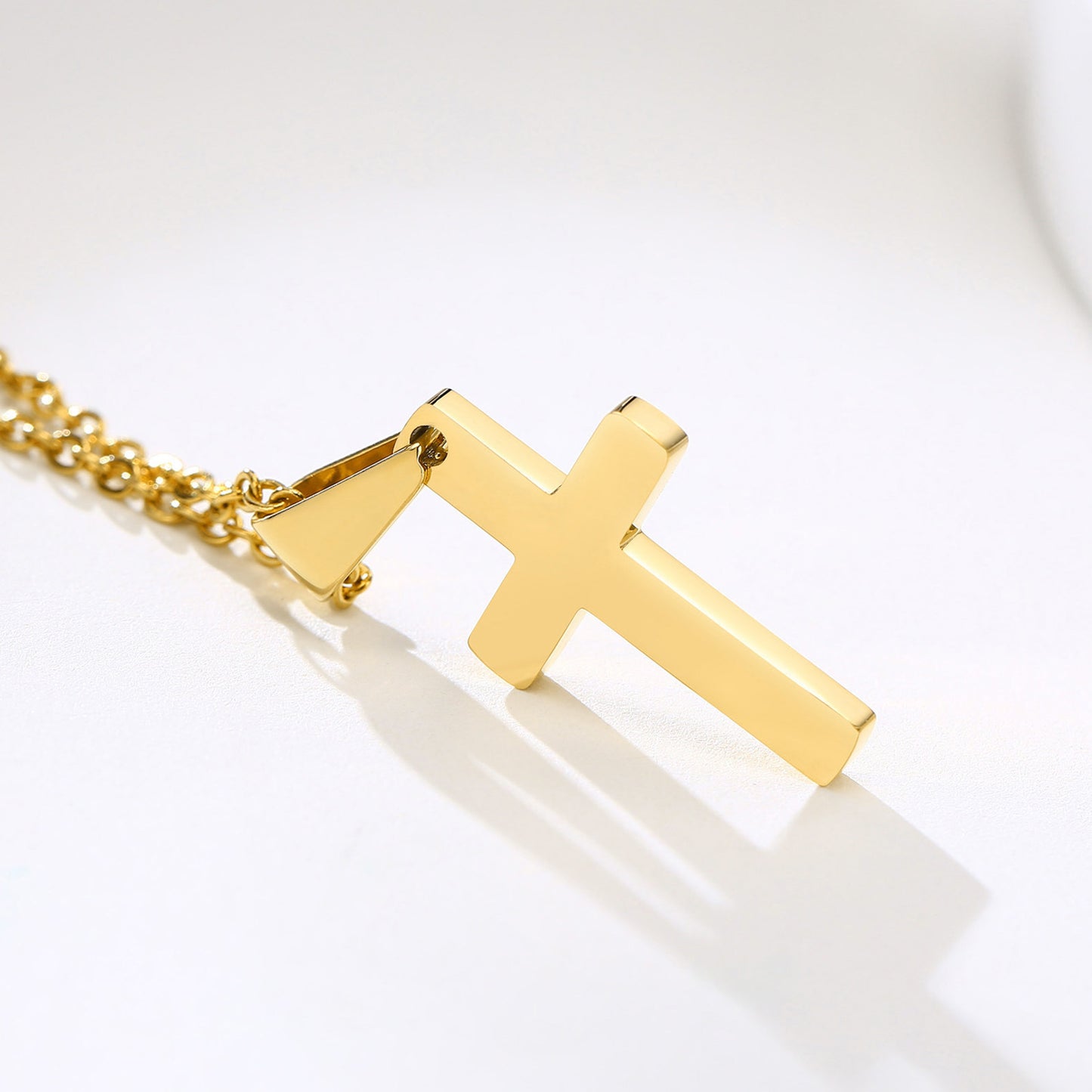 Stainless Steel Cross Black Ladies Steel Necklace Wholesale