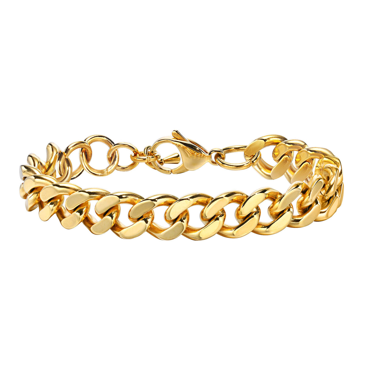 And Golden Thick Personalized Stainless Steel Bracelet Unisex