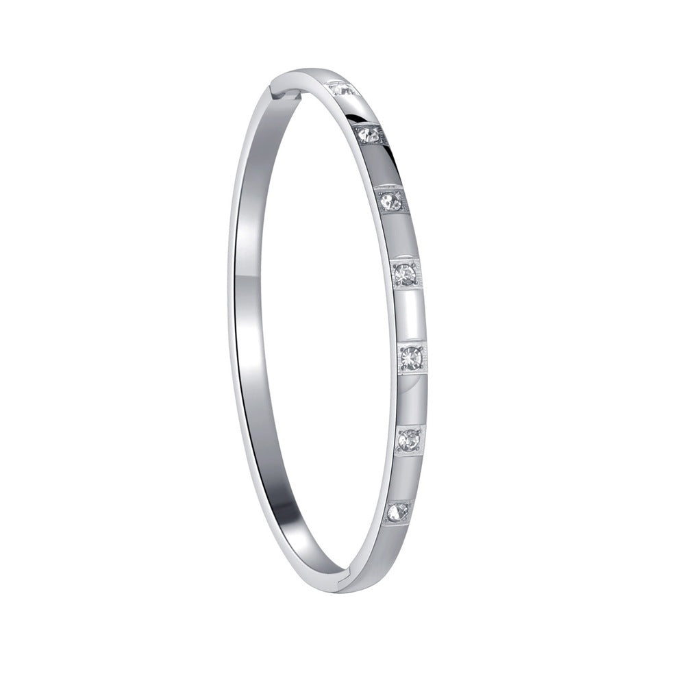 Planderful Zirconium Inlaid 18K Gold Plated Bracelet Women