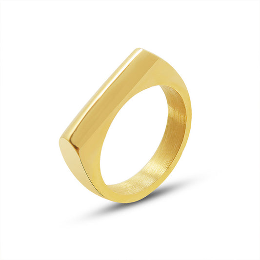 Icy Winds Retro Geometric Ring with Trendy Metal Charm Hand Jewelry
