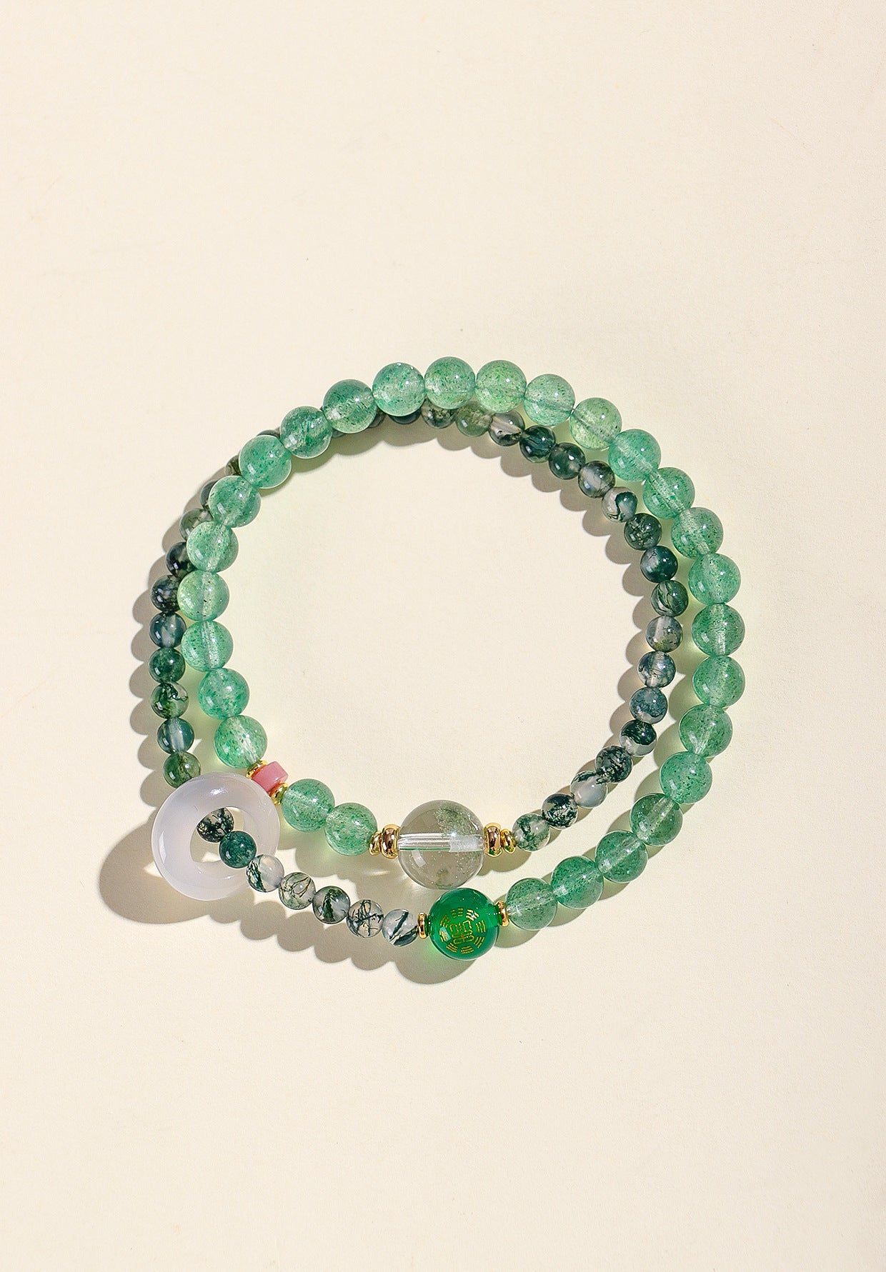 Planderful Fortune's Favor Crystal Bracelet – Unique Aquamarine and Agate Design