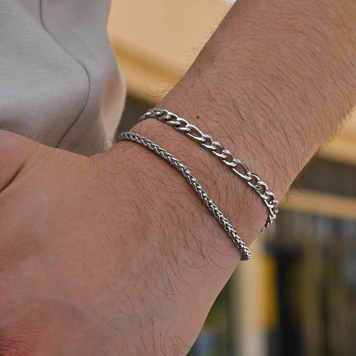 Snake Braided Stainless Steel Bracelet for Men