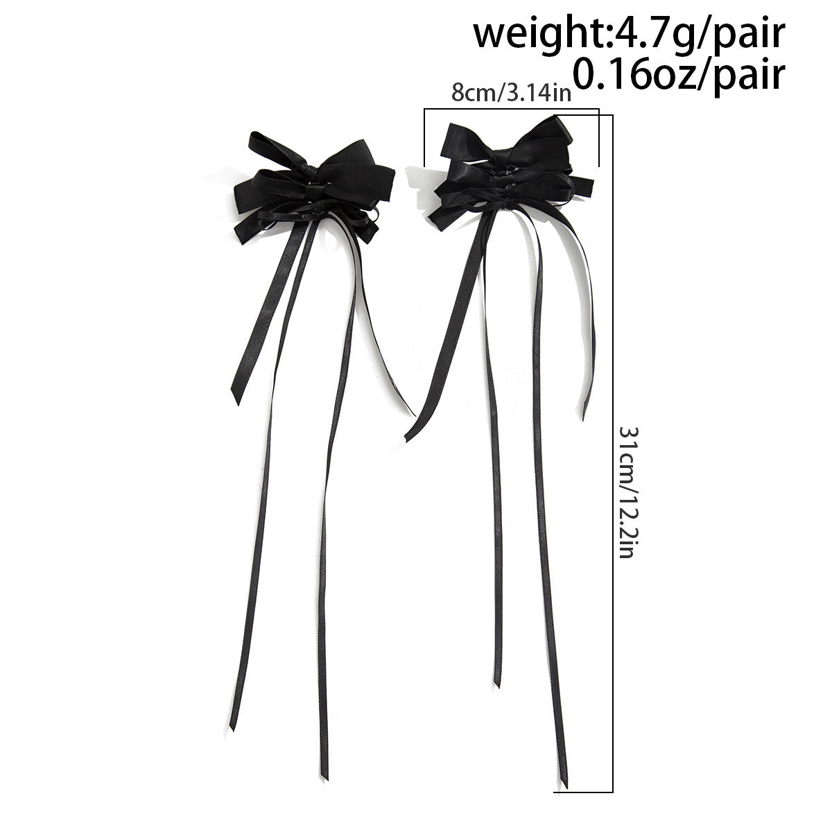 Planderful Bow Earrings Vienna Verve Four Layer Ribbon Long Streamer Statement For Women