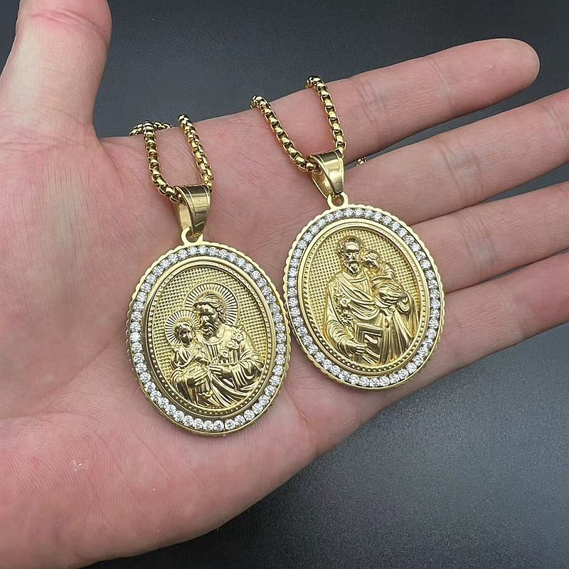 Zircon Necklace – Statement Religious Pendant