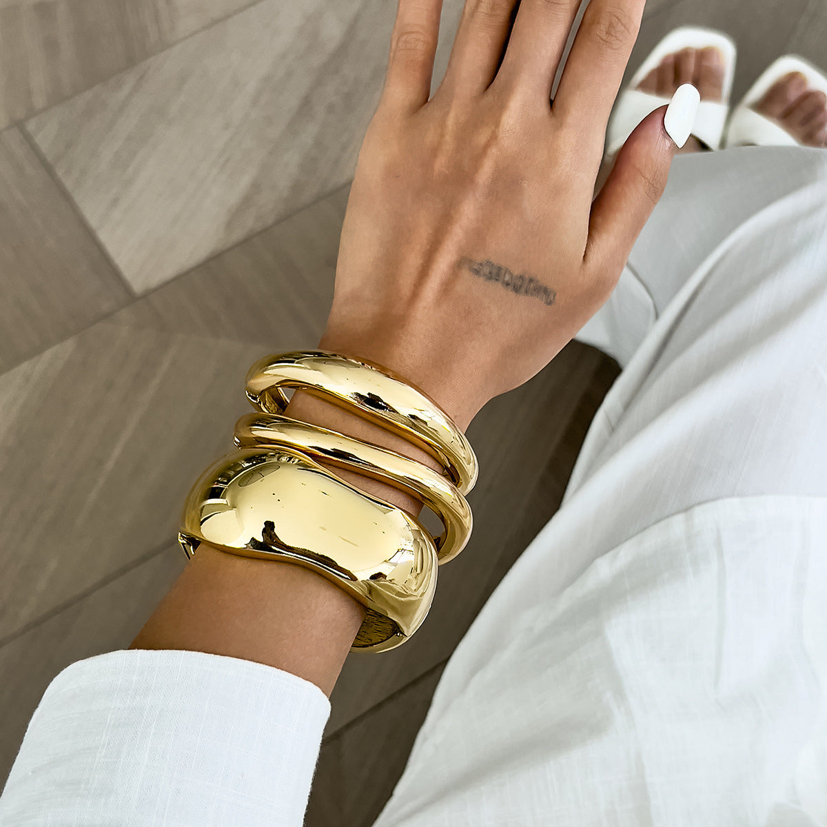 Planderful Geometric Alloy Bracelet Vienna Verve For Women Bold Statement Jewelry