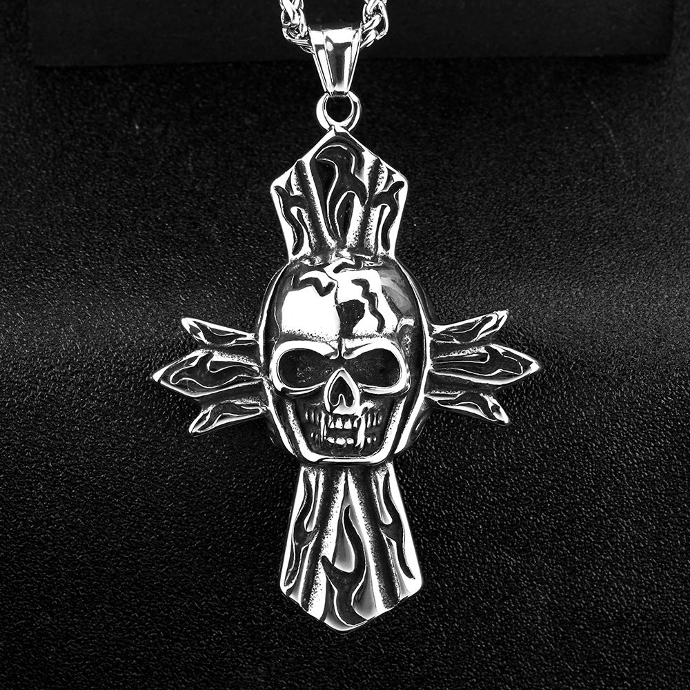 European And American Retro Men's Jewelry Skull Necklace