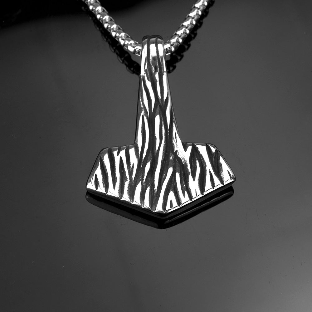 European And American Jewelry Wholesale Titanium Steel Men's Pendant Necklace Retro Boat Anchor Design