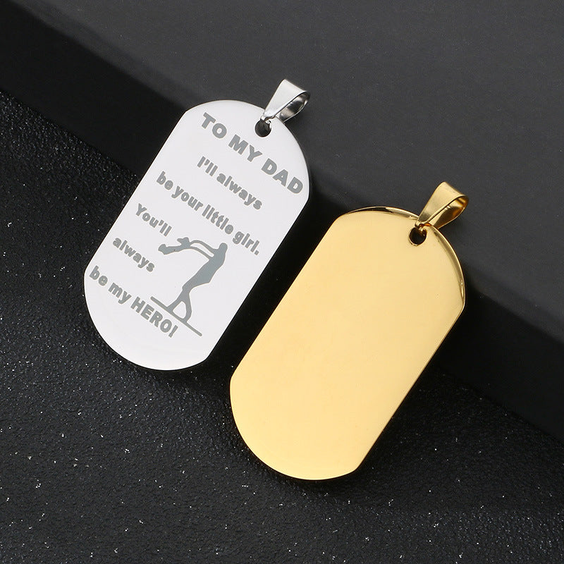 Stainless Steel Men Pendant Fathers Day Durable Planderful