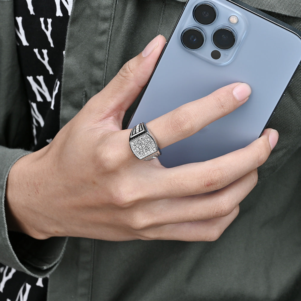European And American Hip-Hop Style Stainless Steel Ring