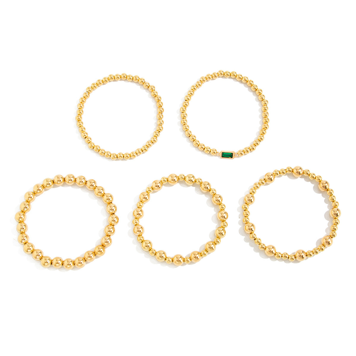 Planderful Acrylic Bracelet Vienna Verve Stacked Beaded Rectangular Jewelry For Trendsetting Women