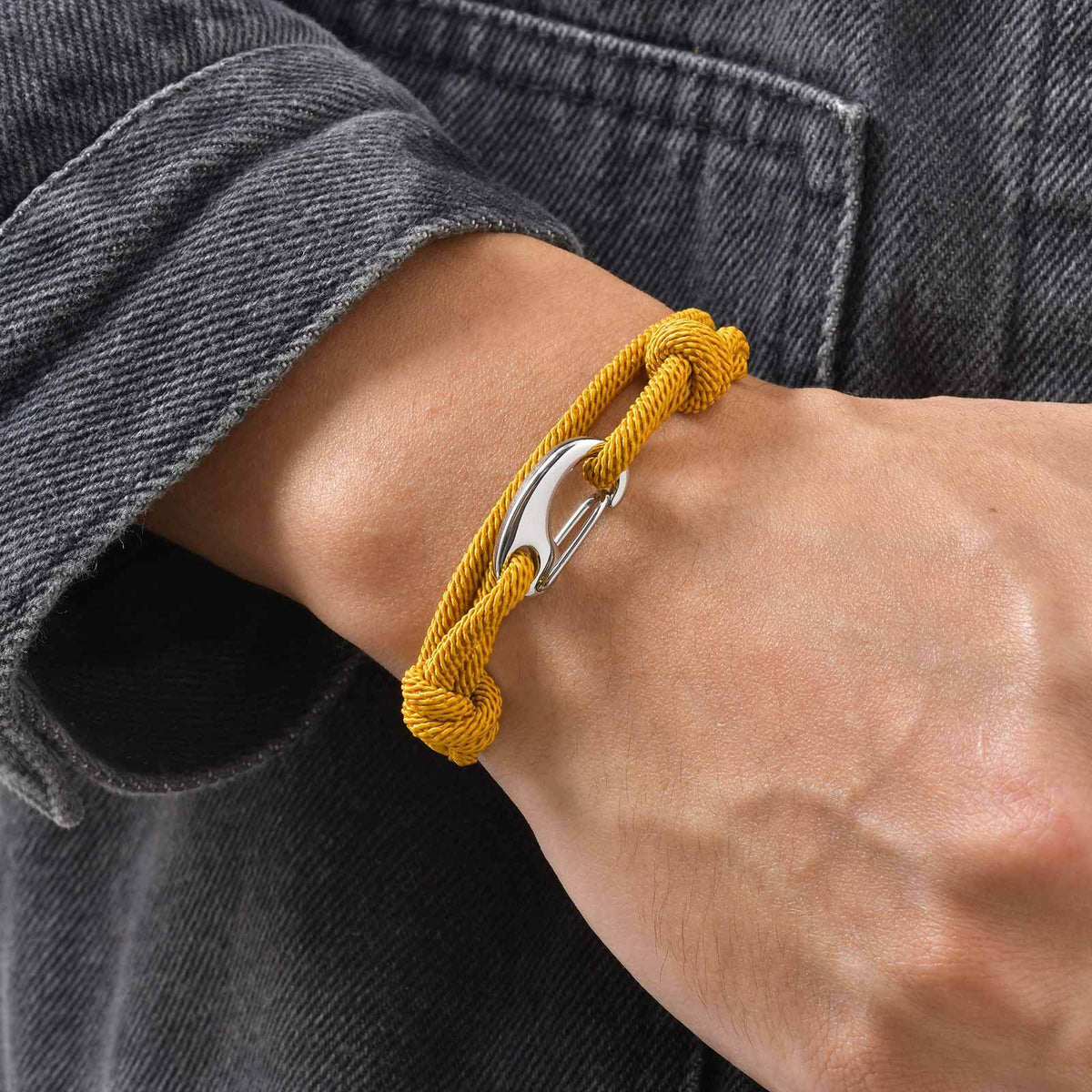 Minimalist Black Stainless Steel Bracelet for Men