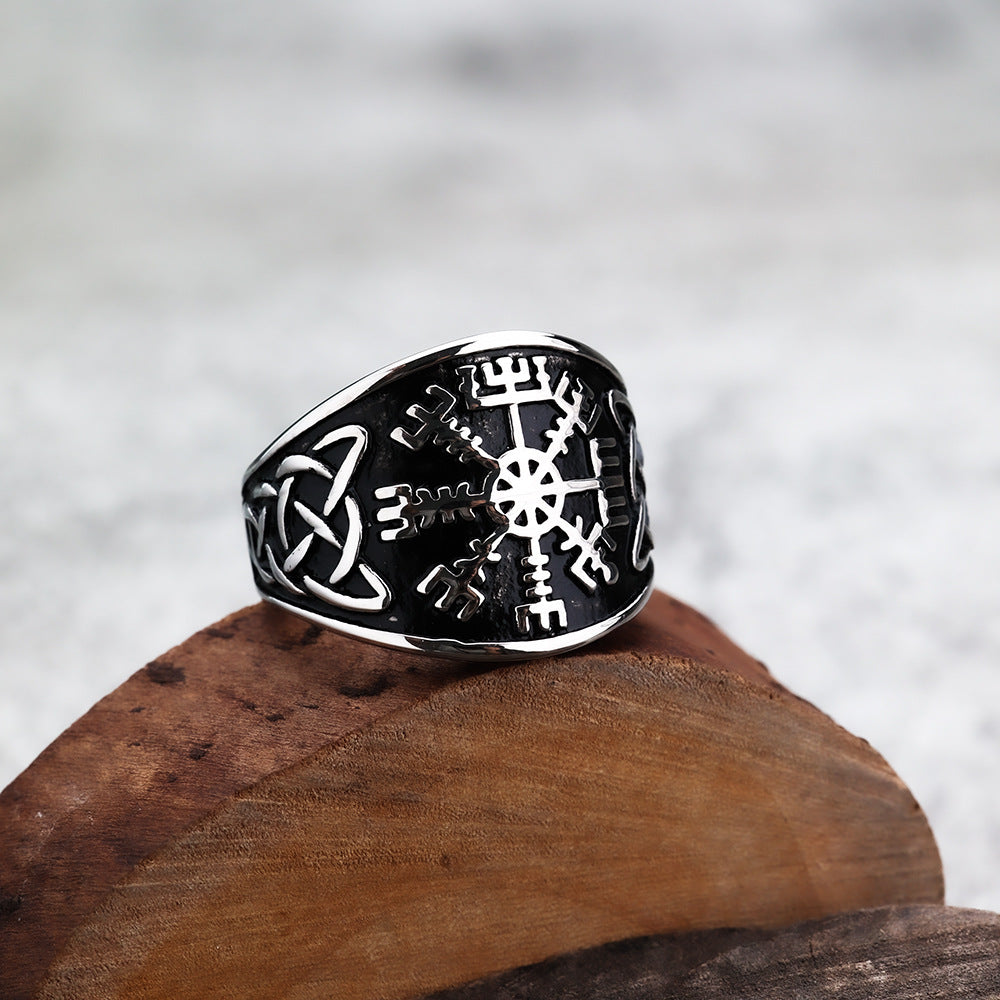 European and American Jewelry Wholesale Men's Viking Crow Ring