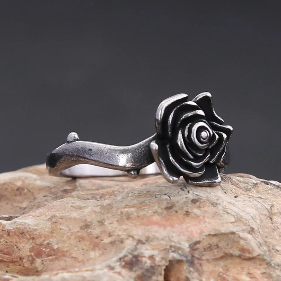 Gothic Rose Stainless Steel Ring