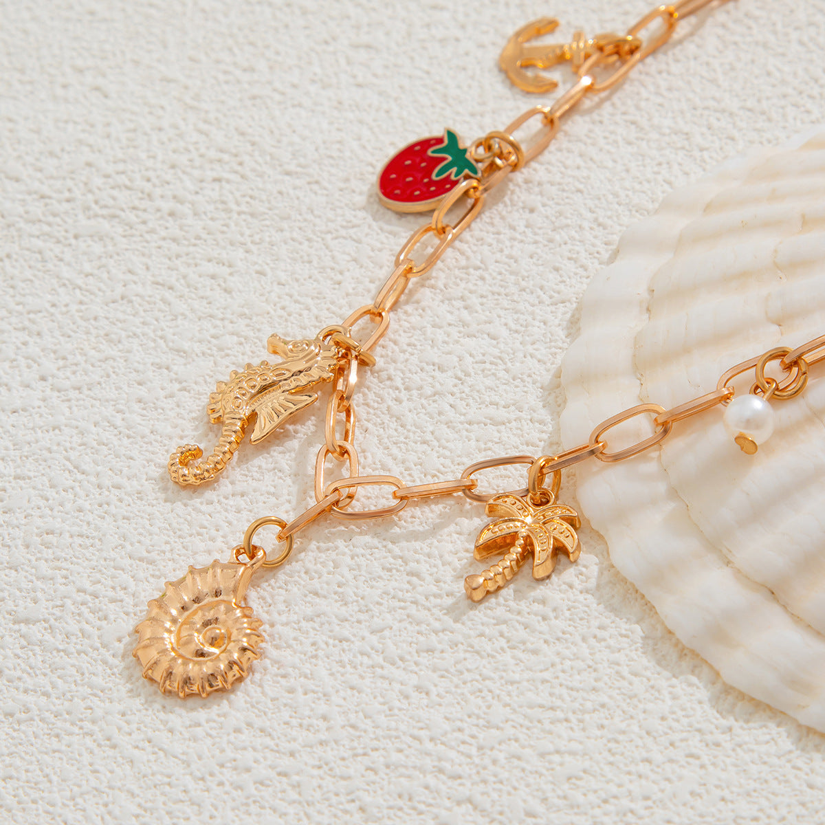 Planderful Vienna Verve Necklace – Elegant Imitation Pearl Fringe Design