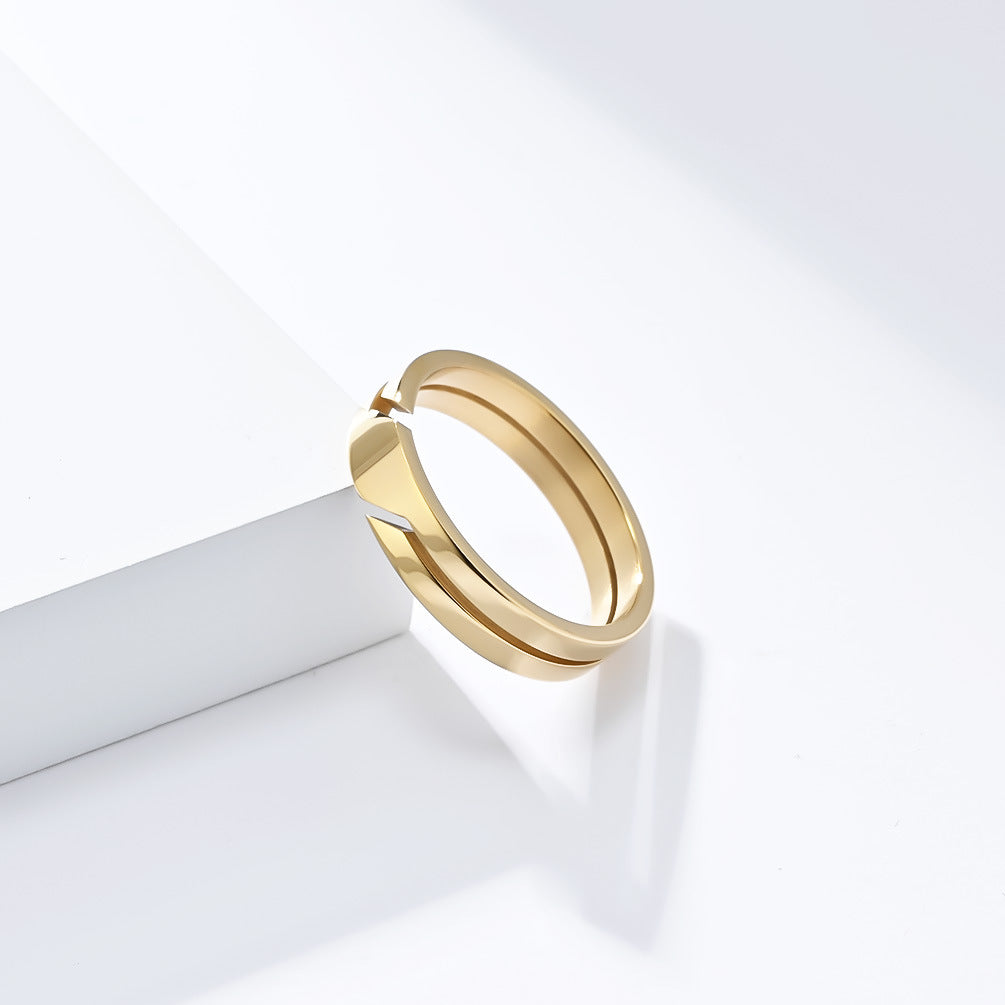 Personalized Titanium Steel Ring for Men and Women Jewelry