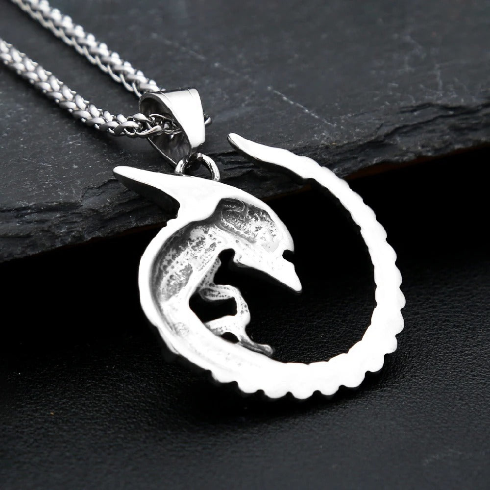 Skull Viking Stainless Steel Men's Pendant Necklace