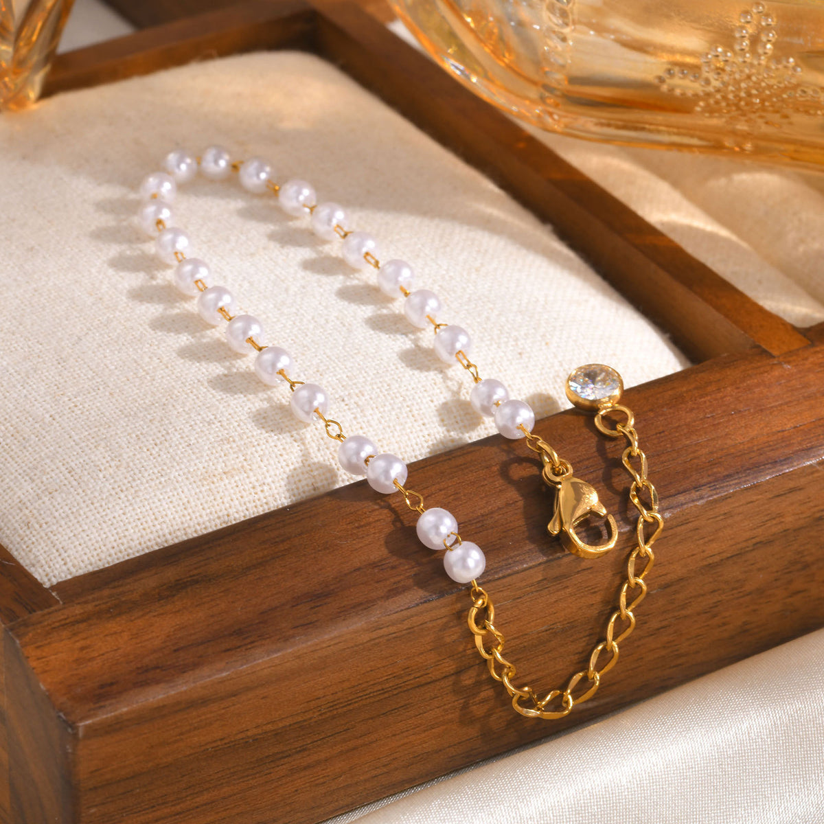 Pearl Stainless Steel Bracelet Unisex