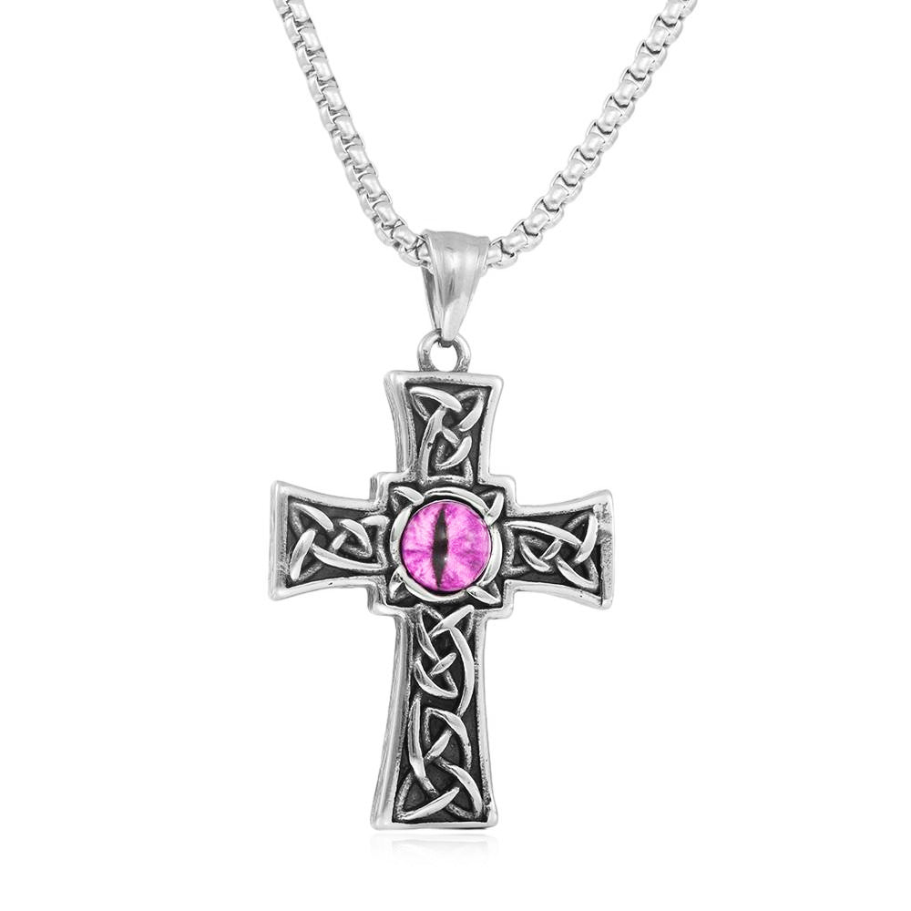 European And American Stainless Steel Cross Eye Pendant