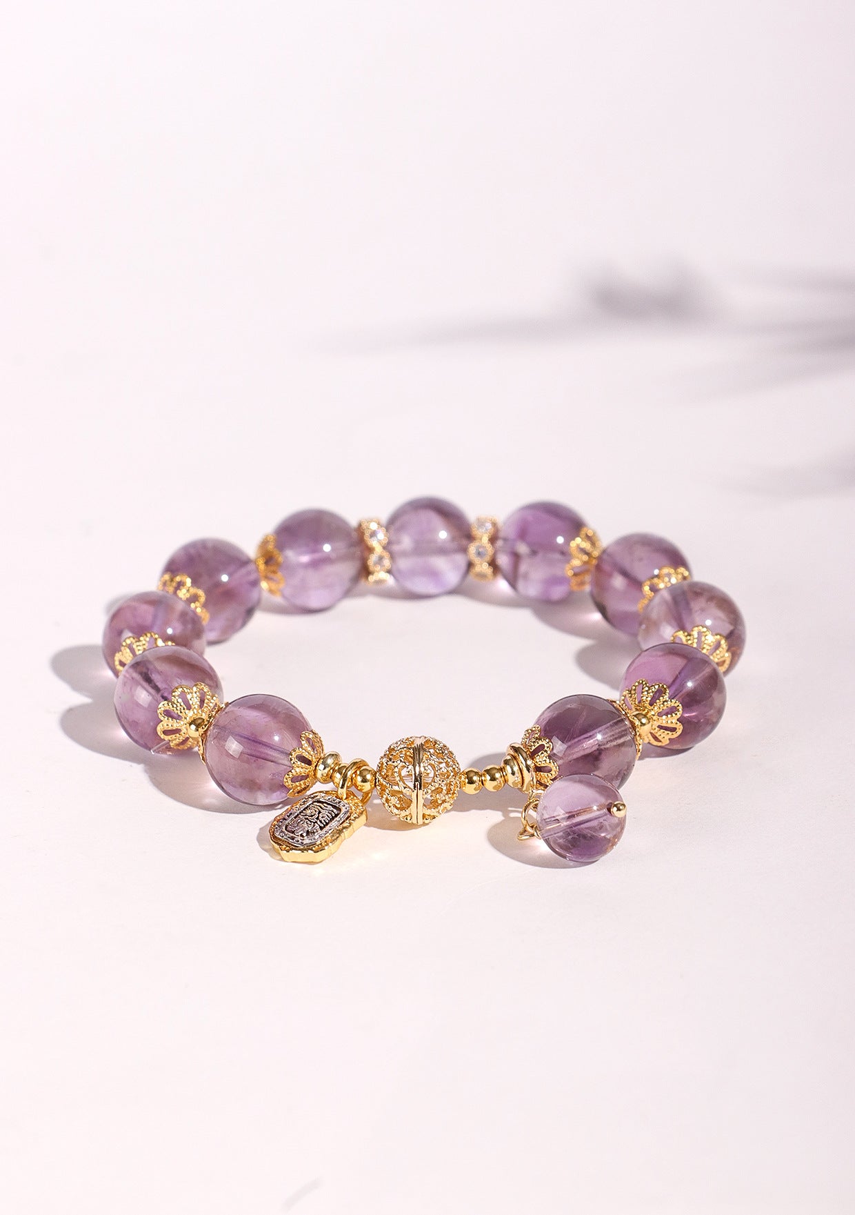 Planderful Fortune's Favor Bracelet – Elegant Amethyst and Crystal Design