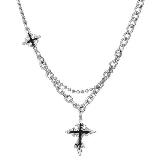 Planderful Jewelry Cross Pendant Necklace for Men in Stainless Steel, Modern Everyday Luxury