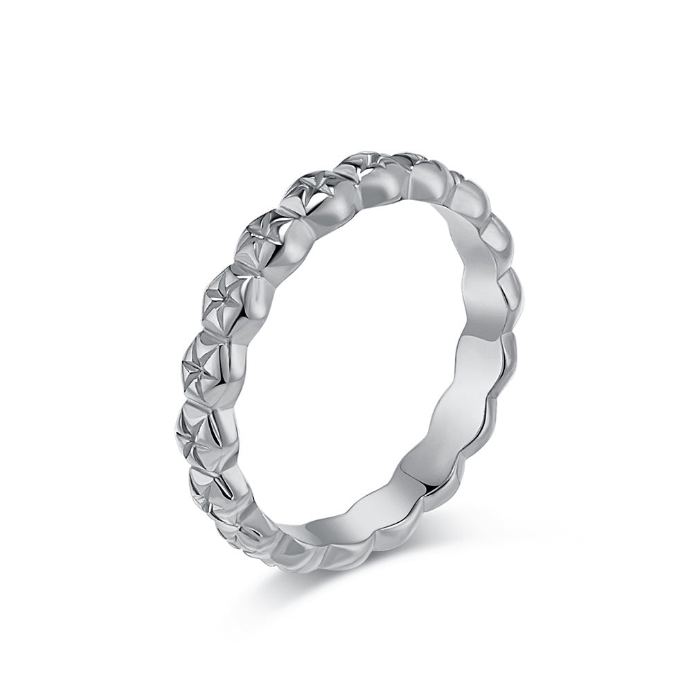 Planderful Gold Plated Titanium Steel Ring For Women Everyday Genie Elegant Daily Wear Jewelry