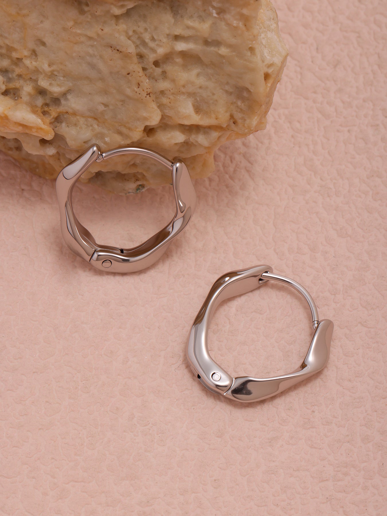 Planderful Twist Ring Earrings For Women Gold Plated