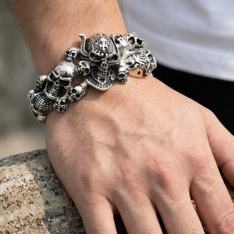 Skull Titanium Steel Men's Bracelet