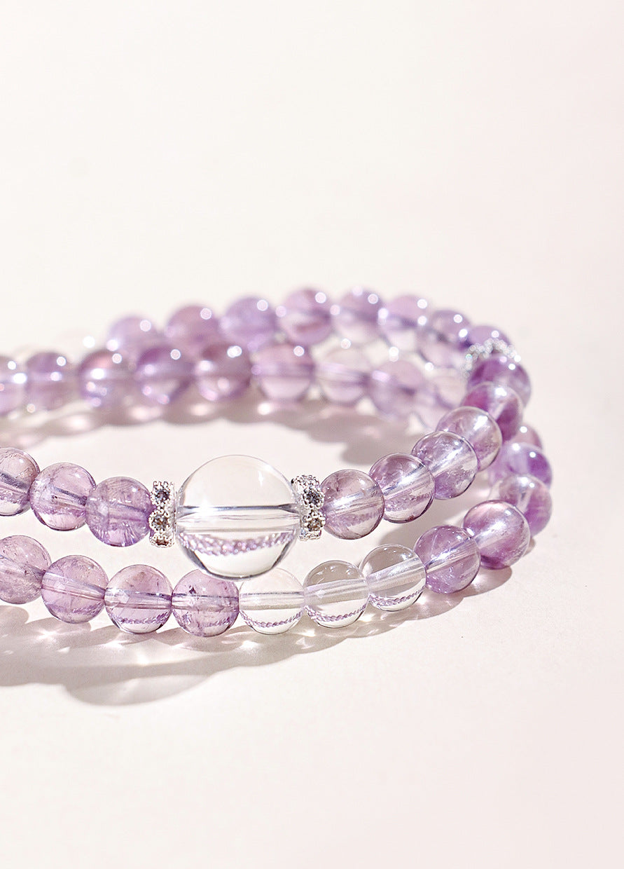 Planderful Fortune's Favor Bracelet – Elegant Amethyst and Crystal Design