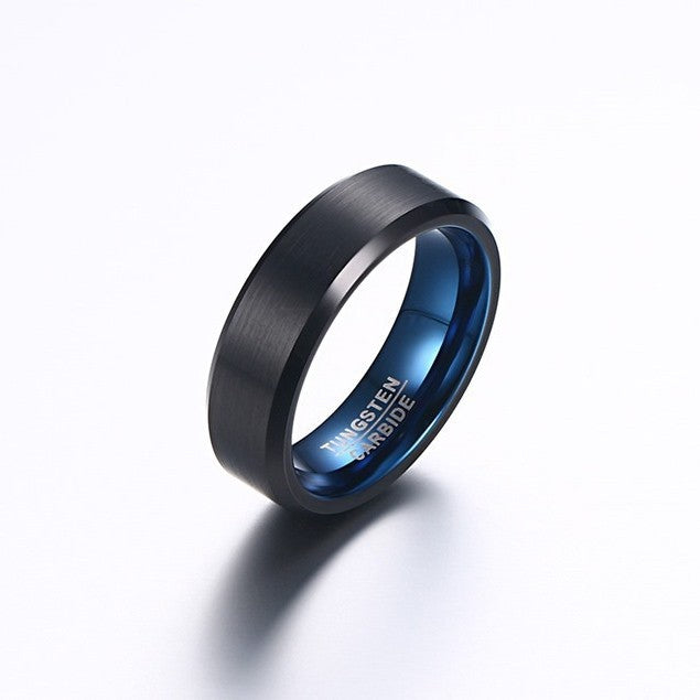 European And American Popular Jewelry Wholesale 6MM Men's Tungsten Steel Ring