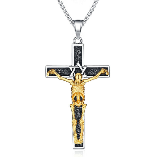 Steel Necklace – Statement Cross Necklace