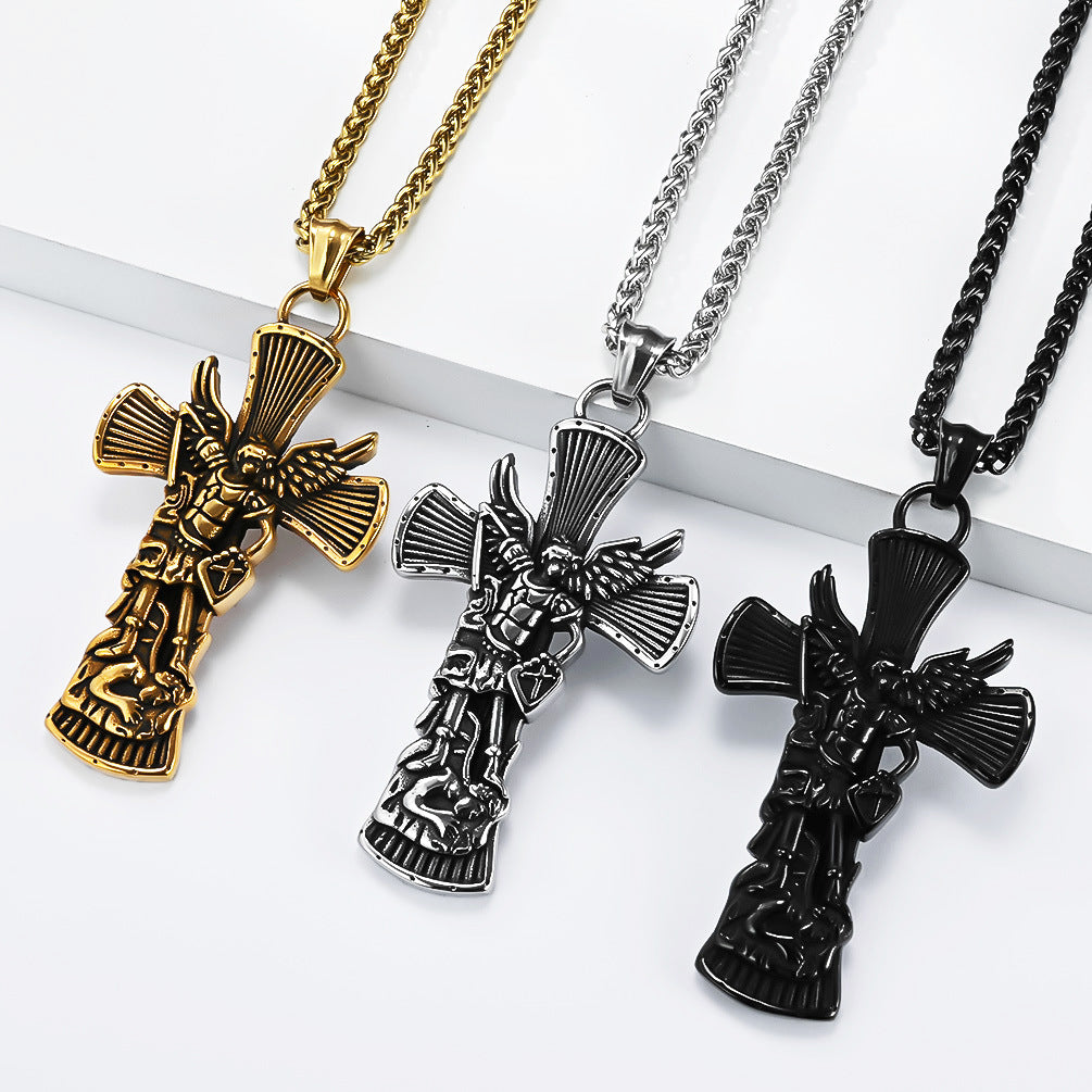 Stainless Steel Cross Vintage Necklace