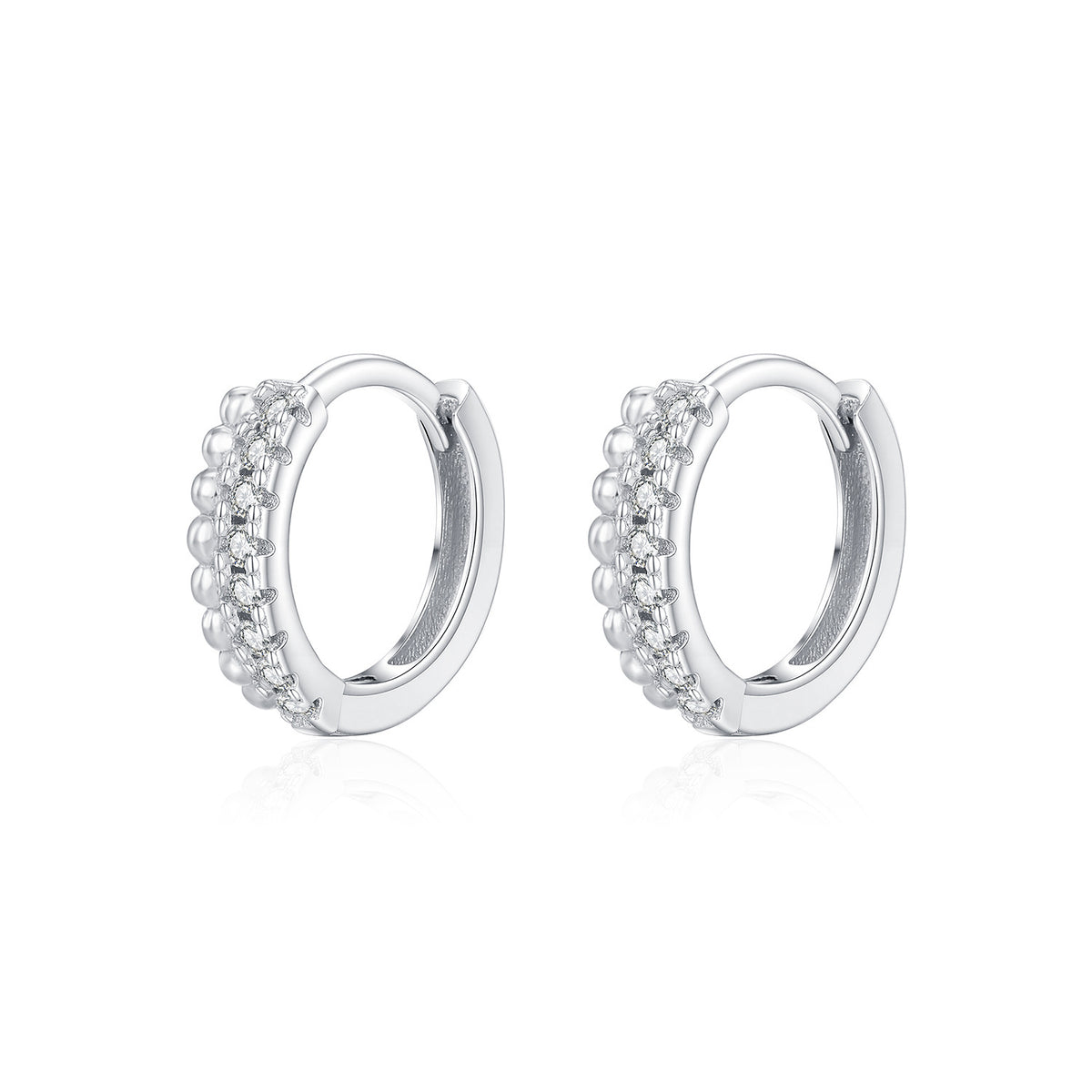 925 Sterling Silver Sparkling Moissanite Earrings