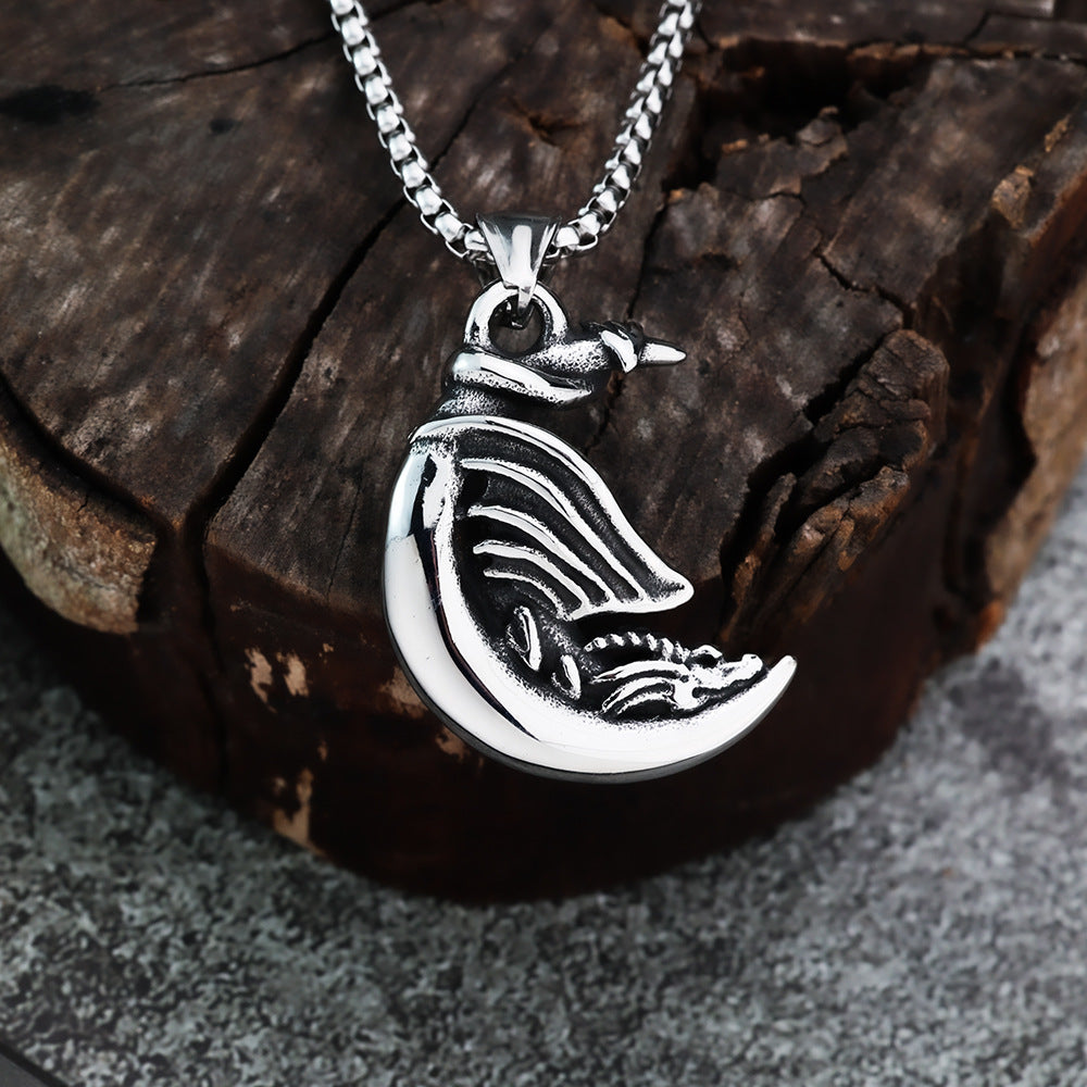 European And American Retro Stainless Steel Men's Pendant Necklace