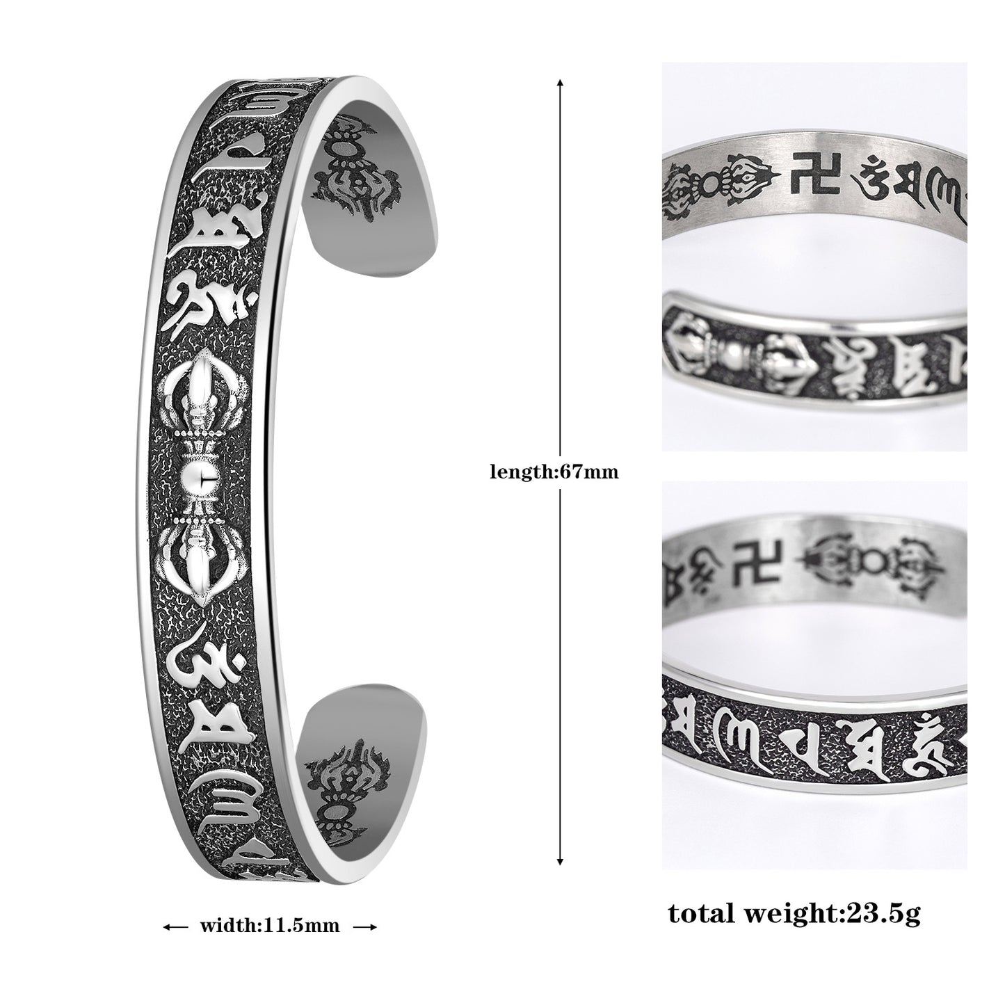 Steel Bracelet – Vintage Daming Mantra Everyday Genie Collection For Men Gift Box