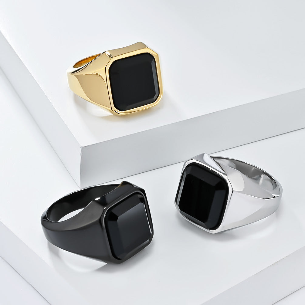 Steel Ring - Luxury Men's Everyday Wear, Durable Stainless Steel Ring For Groomsmen, Modern Everyday Accessory