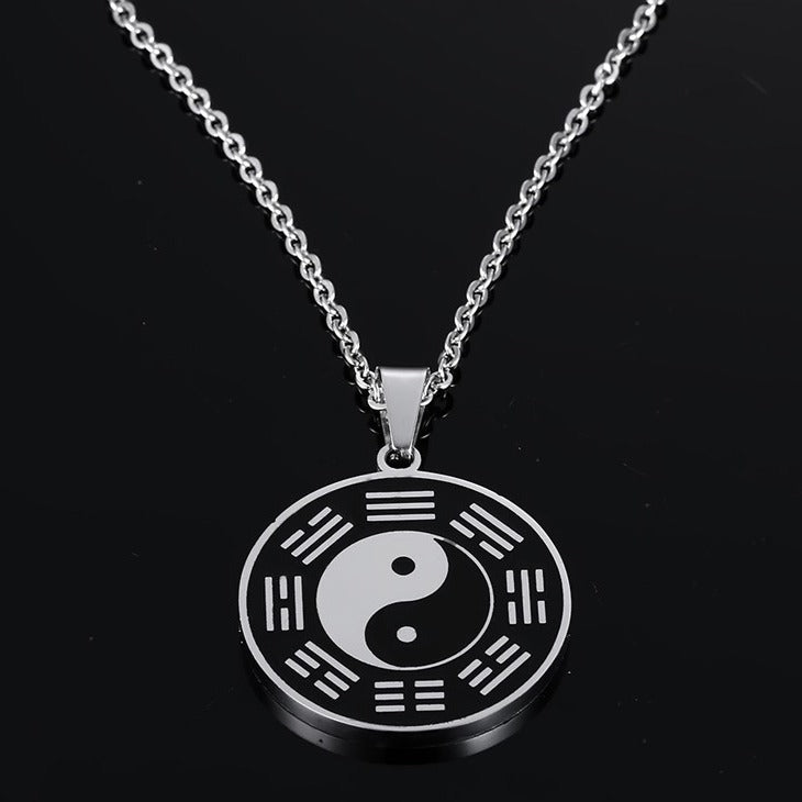 Titanium Steel Jewelry Round Stainless Steel Epoxy Pendant