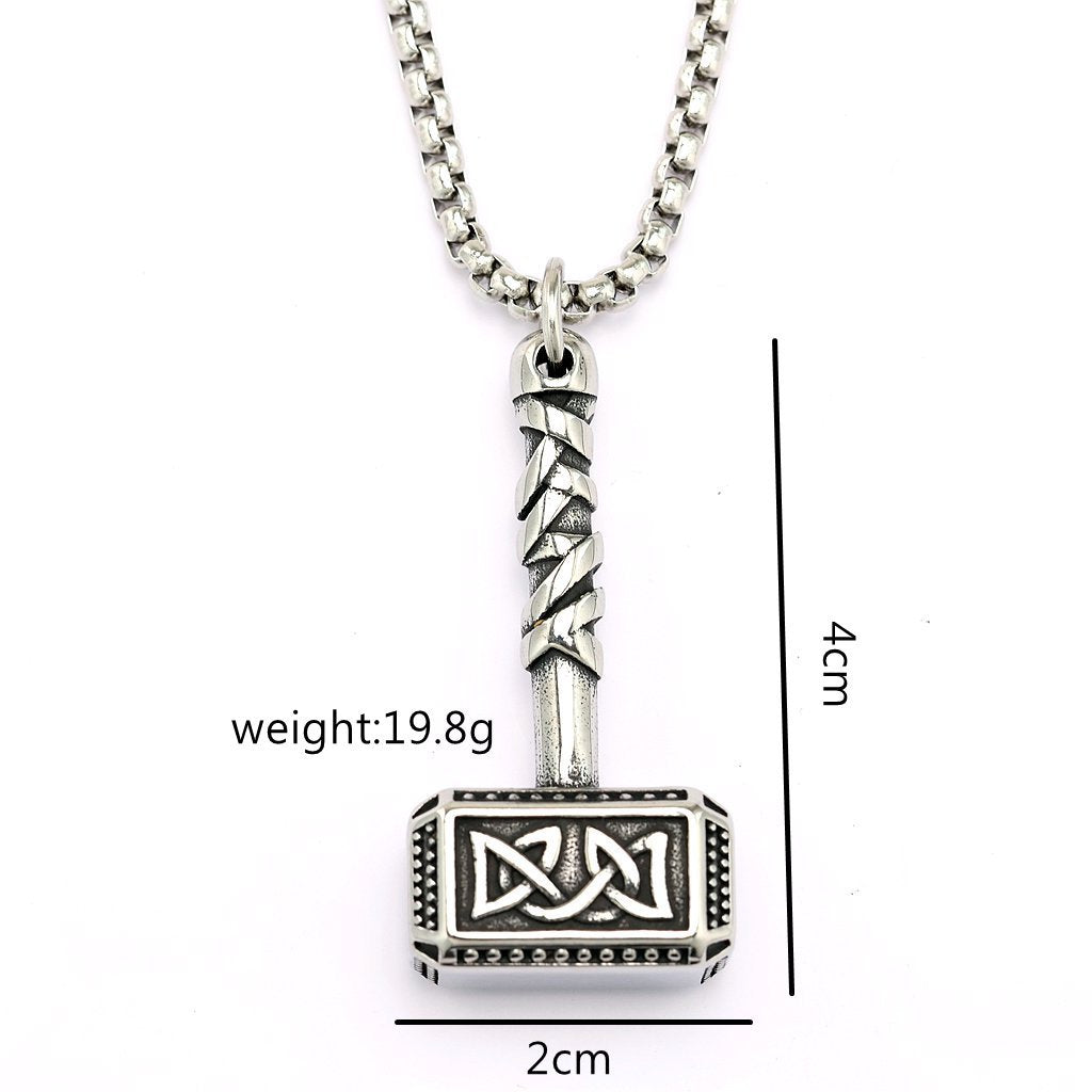 Vintage Viking Stainless Steel Men's Pendant Necklace