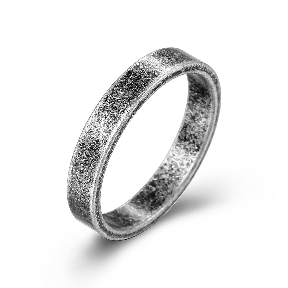 Cross-Border Cold Neutral Wind 4mm Titanium Steel Ring