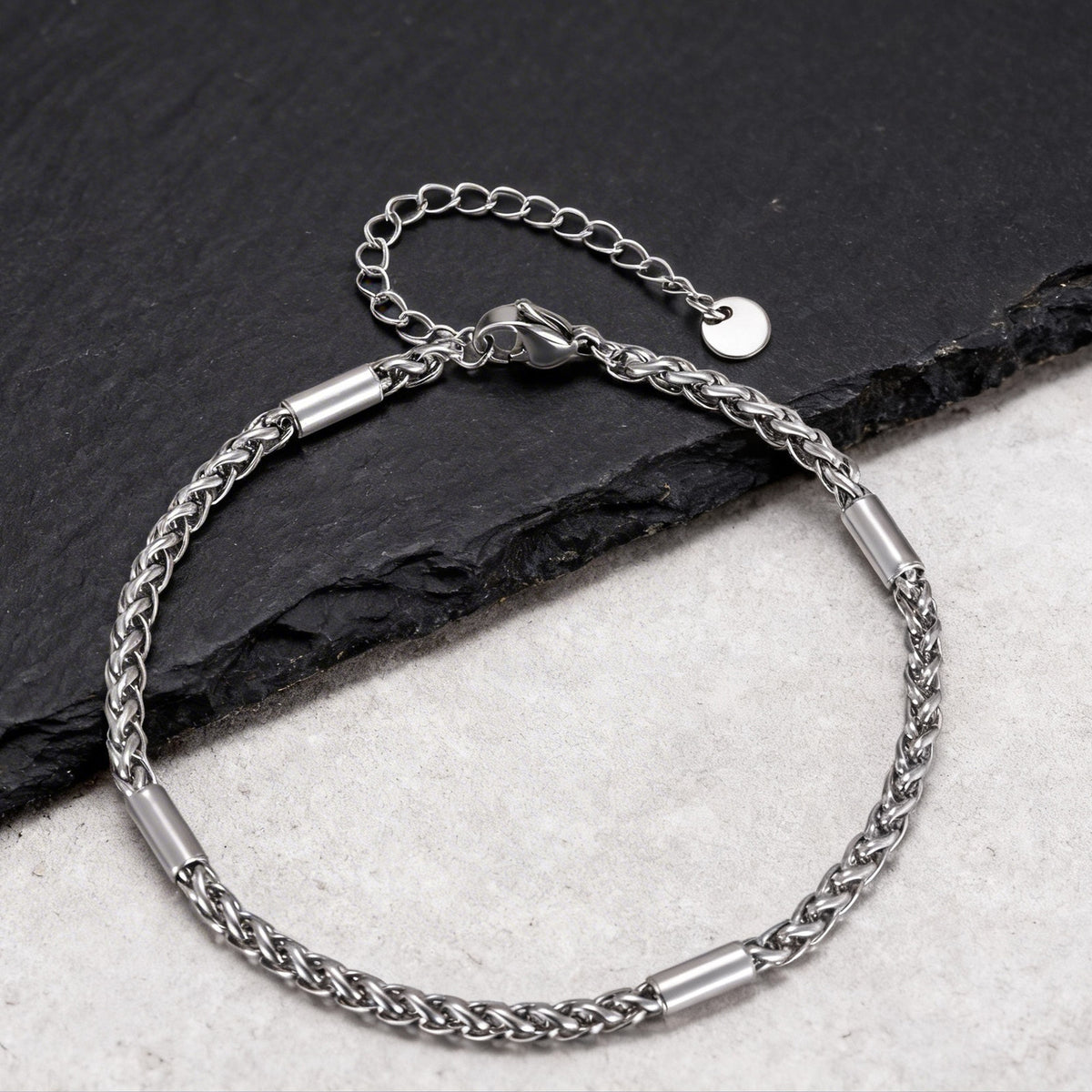 Flower Stainless Steel Anklet for Men