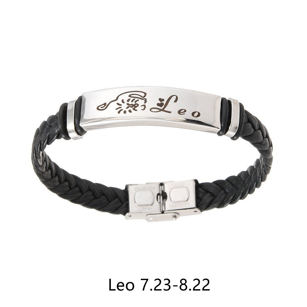 Planderful Twelve Constellations Leather Bracelet For Him
