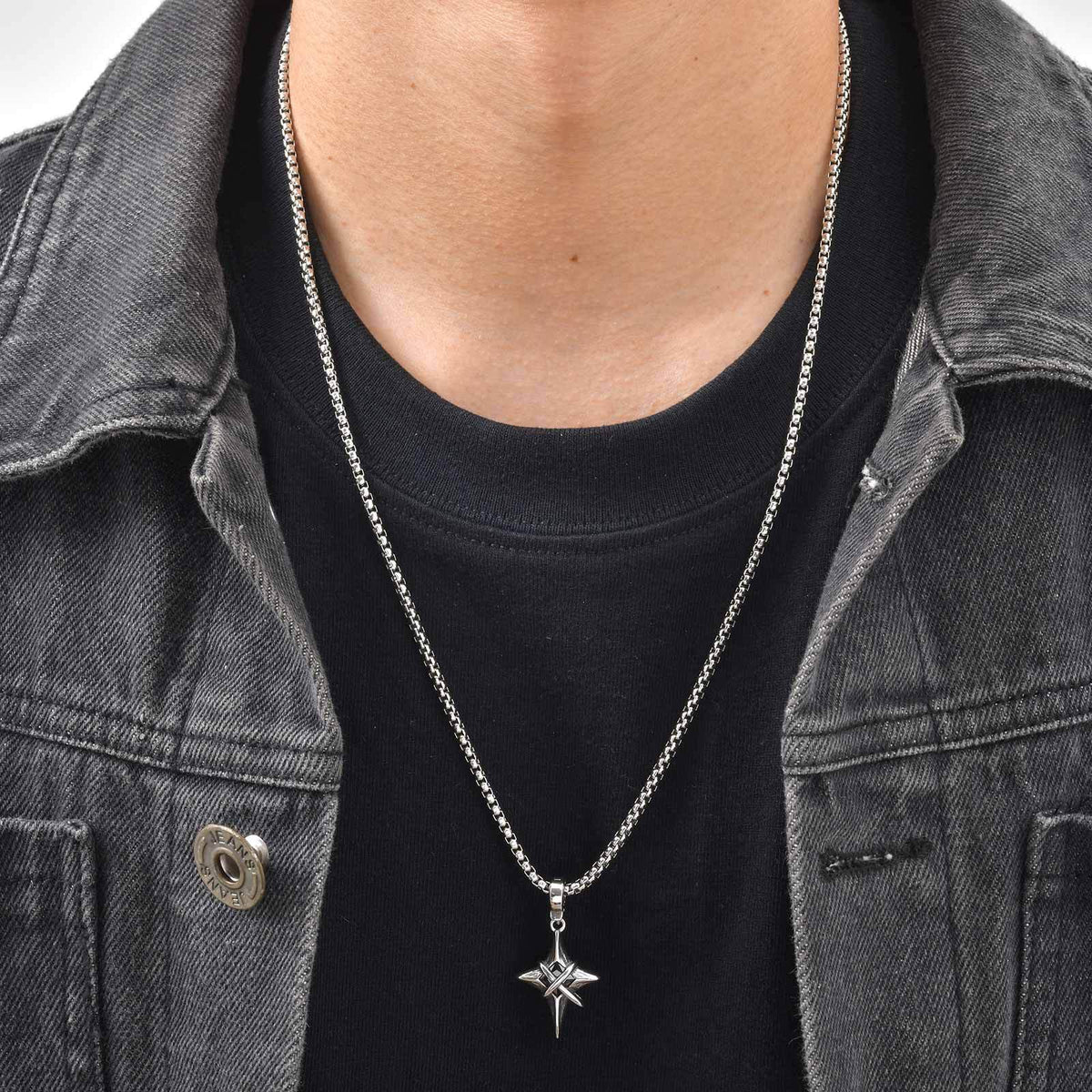 Zircon Black Stainless Steel Pendant