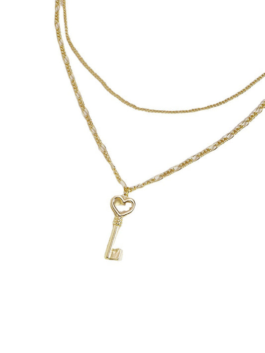Vacation Vibes Double Layer Key Necklace