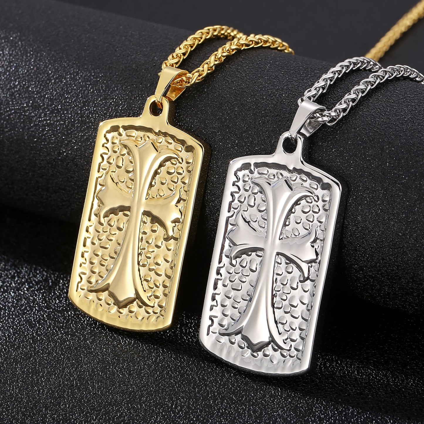 And Gift Cross Flower Square Army Brand Necklace, Creativity